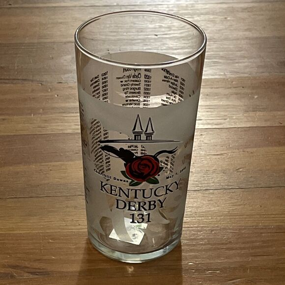 Kentucky Derby 131 2005 Souvenir Mint Julep Glass Unused Churchill Down Roses - Picture 2 of 12
